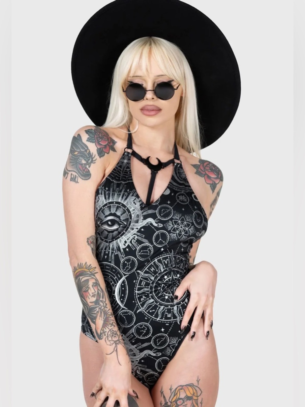 Killstar Lunar Tide Halter Bathing Suit NWT Size M